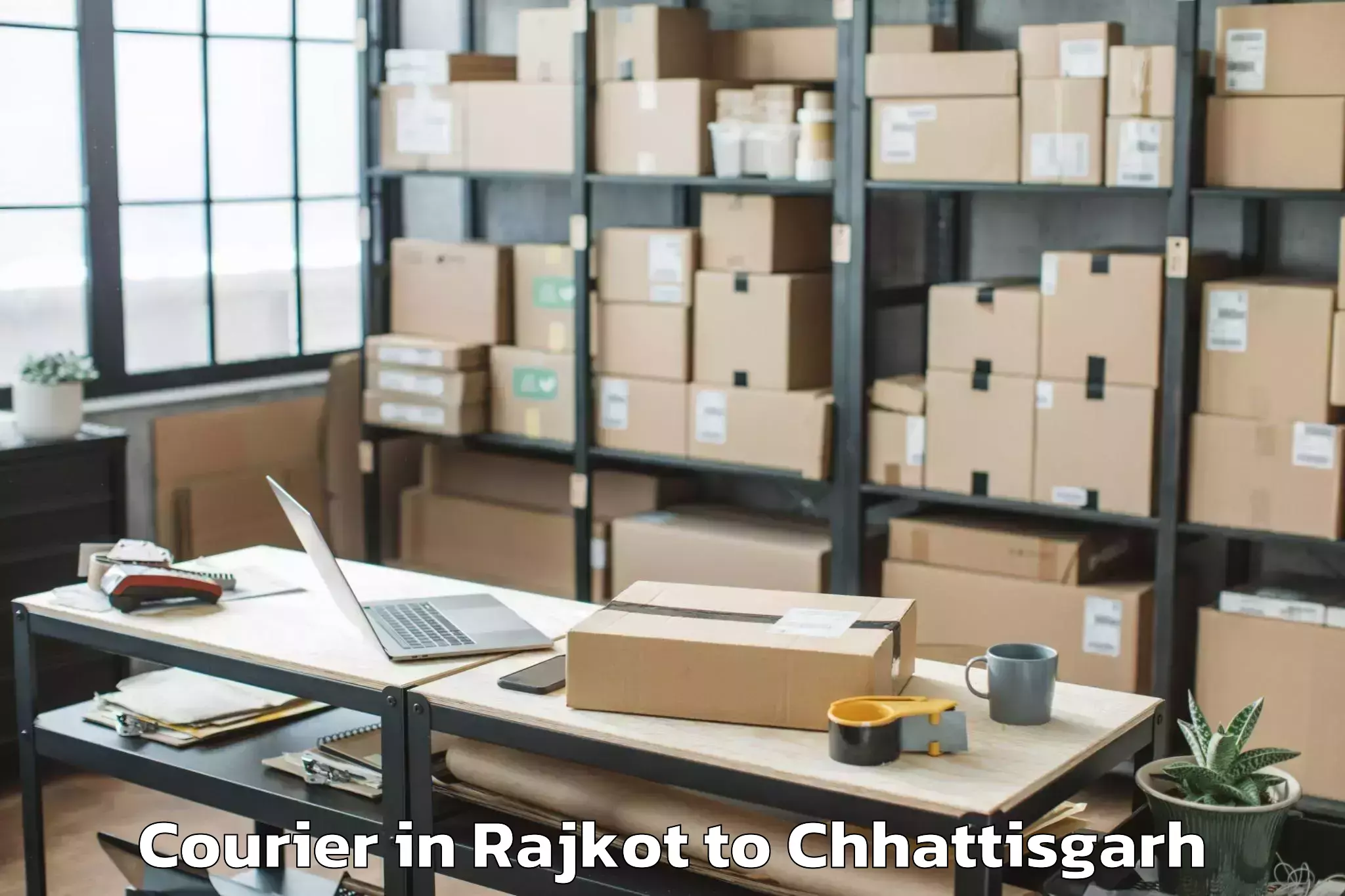 Get Rajkot to Gariaband Courier